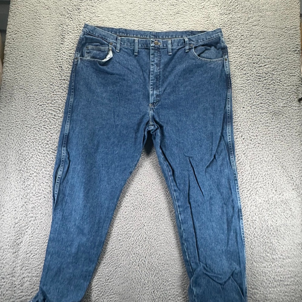 Wrangler Rugged Wear Jeans Mens 48x32 Blue Cotton Denim Straight Leg‎ Workwear